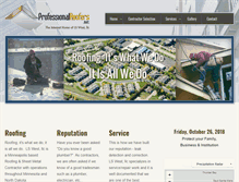 Tablet Screenshot of professionalroofers.net